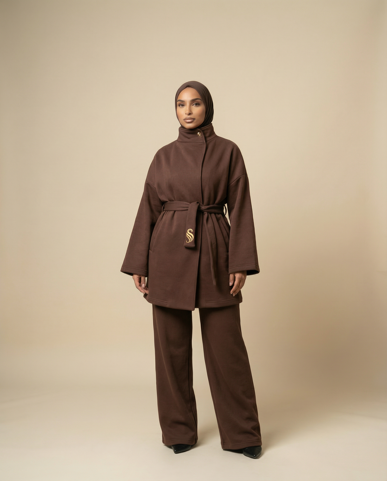 Ensemble Kimono Structuré – Chocolat
