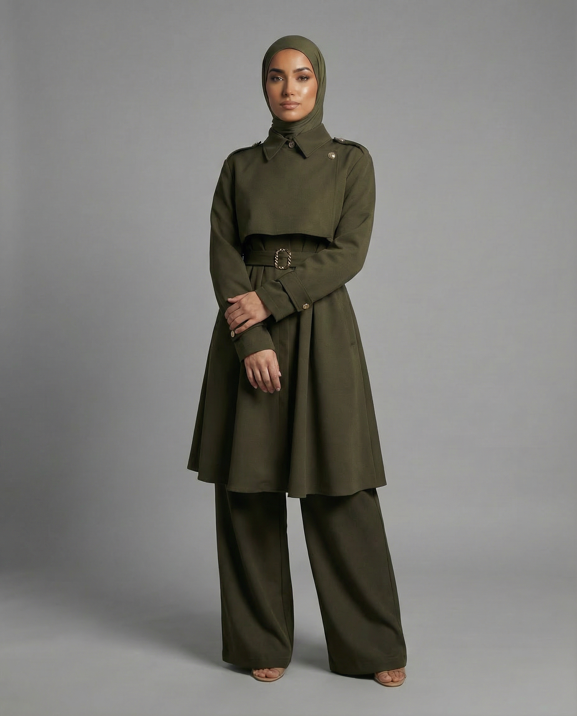 Ensemble Trench Couture Olive